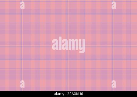 Motivo a quadri vettoriale in tessuto con motivo a quadri in tessuto dai colori chiari e rossi. Illustrazione Vettoriale