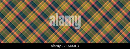 Tessuto a quadri elementare e senza cuciture con sfondo tartan. Schema vettoriale di controllo texture online nei colori ambra e arancione. Illustrazione Vettoriale