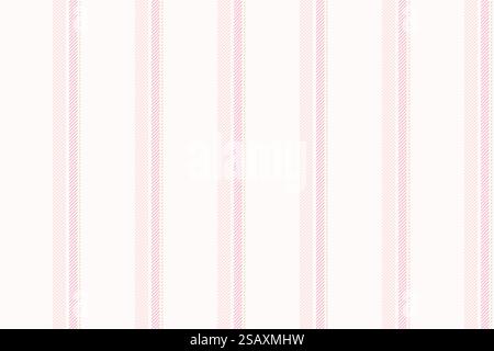 Linee in tessuto vettoriale di texture di fondo verticale con un tessuto a strisce senza cuciture nei colori bianco e rosa nebbioso. Illustrazione Vettoriale