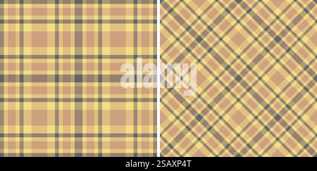 Tessuto a quadri con motivo a quadri di fondo con una texture tartan vettoriale senza cuciture. Impostato nei colori del caffè. Motivi a spina di pesce nella moda e nel design. Tessuto a quadri con motivo a quadri di fondo con una texture tartan vettoriale senza cuciture. Impostato nei colori del caffè. Motivi a spina di pesce nella moda e nel design. Illustrazione Vettoriale