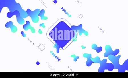 Modern Abstract Geometric Memphis Design background per poster, brochure, banner e copertine Illustrazione Vettoriale