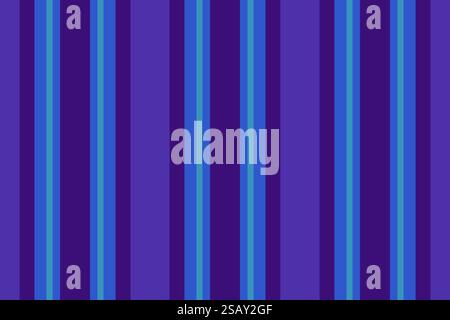 Ricco motivo in tessuto a strisce, sfondo trasparente verticale senza cuciture. Crea linee vettoriali in tessuto con una palette di colori blu e viola. Illustrazione Vettoriale