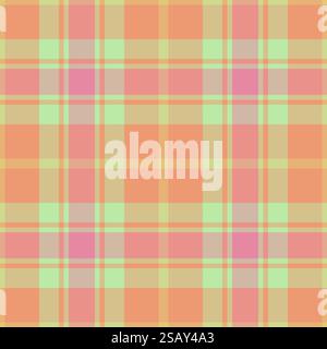 Vendita con motivo a quadri senza cuciture, fondo in tessuto liscio. Texture a colori motivo vettoriale nella tavolozza dei colori ambra e arancione. Illustrazione Vettoriale