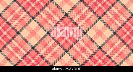 Sfondo silenzioso, tessuto vettoriale senza cuciture rivestito. Tessuto color tartan dalla texture idilliaca con tavolozza di colori rosso e arancione. Sfondo silenzioso, tessuto vettoriale senza cuciture rivestito. Tessuto Tartan dalla texture idilliaca nei colori rosso e arancione. Illustrazione Vettoriale