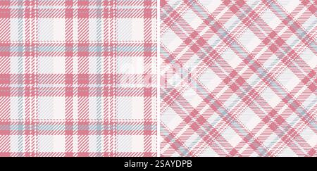 Tessuto a quadri vettoriali senza cuciture con un motivo in tessuto tartan. Set di colori freddi in stile moda per donne e uomini. Illustrazione Vettoriale