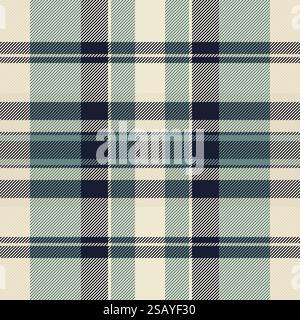 Motivo a quadri con motivo a quadri, sfondo esotico con motivo a forma di tartan senza cuciture. Tessuti in tessuto per soggiorno in una tavolozza di colori chiari e pastello. Illustrazione Vettoriale