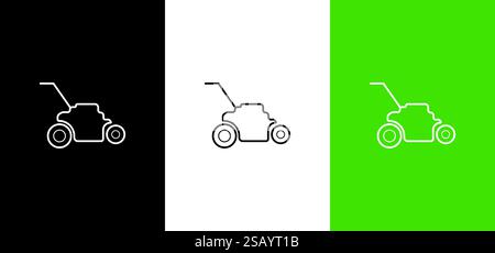 Modello vettoriale logo rasaerba Illustrazione Vettoriale