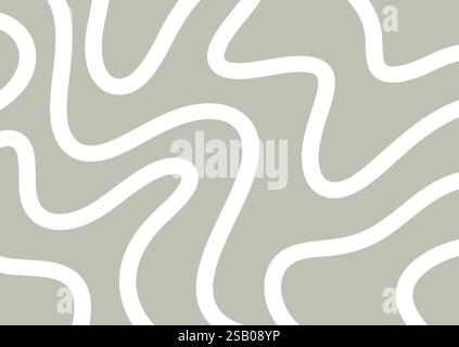 Disegno di sfondo astratto disegnato a mano con pattern a linee vorticose Illustrazione Vettoriale