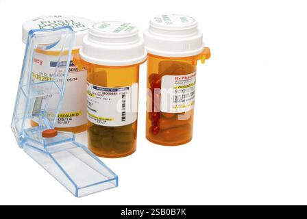 Un tagliapasta per pillole per la diseccitazione di farmaci da prescrizione Foto Stock