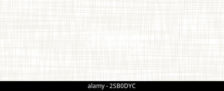 Lino beige senza cuciture. Sfondo a ripetizione su tela neutro chiaro. Carta da parati in tessuto sackcloth. Tessuto ruvido dell'assia. Superficie rustica intrecciata. Sfondo in cotone organico vettoriale Illustrazione Vettoriale