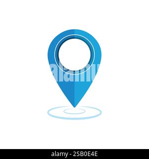 Icona della puntina di posizione. Tracciare il marcatore di posizionamento del perno. Icona posizione. Set di icone puntatore marcatore mappa. Raccolta dei simboli di posizione GPS. Tipo piatto - vettore stock. Illustrazione Vettoriale