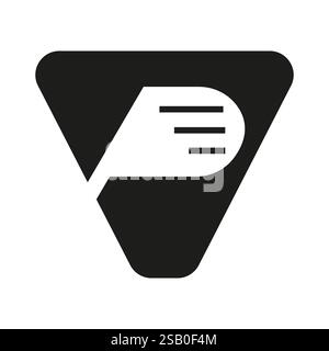 Lettera iniziale V Golf Logo Design con Golf Stick, Sport Concept Illustrazione Vettoriale