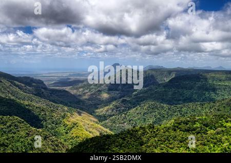 punto panoramico delle gole del fiume nero mauritius Foto Stock