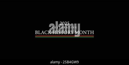 Onorare le nostre radici Black History Month 2025 Illustrazione Vettoriale