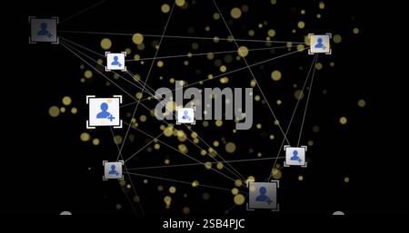 Immagine delle icone dei supporti sulle macchie in movimento Foto Stock