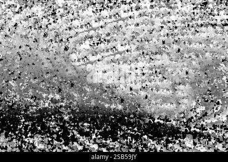 Backgroun artistico. Filtro grunge. Particelle monocromatiche astratte per carta da parati o maschera copia backgroun per editor di foto. Maschera in bianco e nero con abst Foto Stock