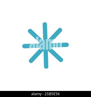 Questo vivace design vettoriale blu presenta una forma a stella creata con linee pulite e semplici, perfetta per l'uso nella grafica moderna e nella grafica digitale Illustrazione Vettoriale