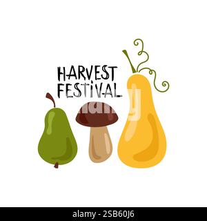 Illustrazione vettoriale, set di verdure poligonali, poster Harvest Festival Modern. Illustrazione vettoriale Illustrazione Vettoriale