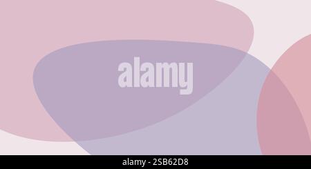 Uno sfondo colorato rosa e viola riempito di cerchi di varie dimensioni in sfumature di magenta, lavanda e prugna. I cerchi sono sparsi casualmente A. Illustrazione Vettoriale