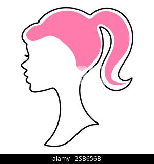 Sfondo rosa caldo con sfondo poster rosa, terrazzo. sfondo alla moda come nel film Illustrazione Vettoriale