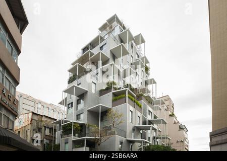 I tetti di Taipei sono stati progettati dall'architetto Akihisa Hirata a Taiwan Foto Stock