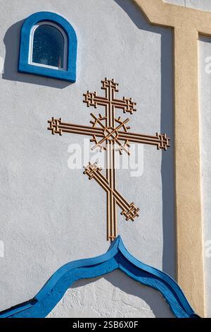 Rogue River, Oregon - la croce sulla chiesa ortodossa di St. Innocenzo. Foto Stock