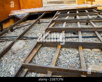 Saldato da una base profilata per una scala con rampa Foto Stock