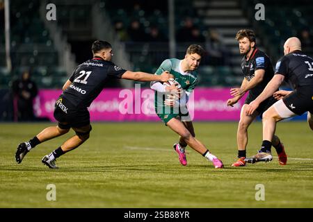 LONDRA, REGNO UNITO. 01 febbraio 25. Durante la Premiership Rugby Cup Saracens Men vs Ealing Trailfinders allo Stonex Stadium sabato 1 febbraio 2025. LONDRA, INGHILTERRA. Crediti: Taka G Wu/Alamy Live News Foto Stock