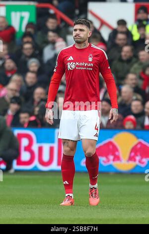 Nottingham, Regno Unito. 1 febbraio 2025. Nottingham Forest Defender Morato (4) durante la partita Nottingham Forest FC contro Brighton & Hove Albion FC English Premier League al City Ground, Nottingham, Inghilterra, Regno Unito il 1° febbraio 2025 Credit: Lee Keuneke/Every Second Media Credit: Every Second Media/Alamy Live News Foto Stock
