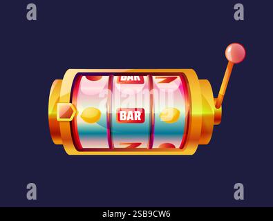 Slot machine bar e frullatore per frutta Illustrazione Vettoriale