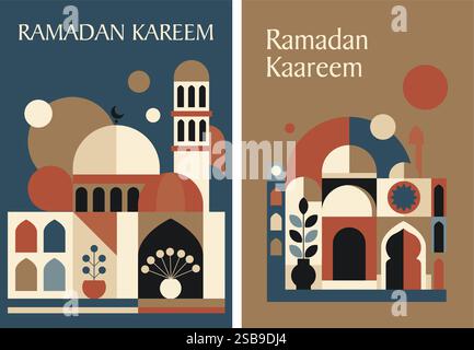 Elegante vettore di illustrazione a tema Ramadan Illustrazione Vettoriale