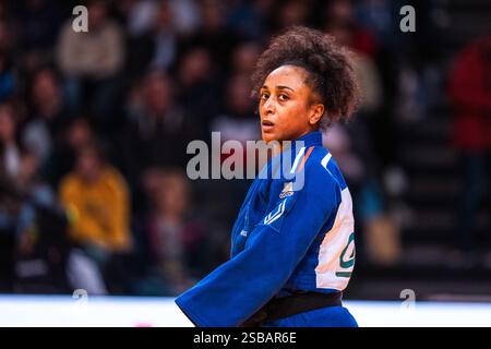 Martha FAWAZ (fra) round di 16 womenÂ's -57Kg durante il Paris Grand Slam 2025, evento IJF Judo il 1° febbraio 2025 all'Accor Arena di Parigi, Francia Foto Stock