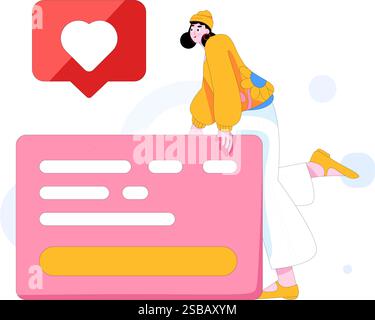 Illustrazione disegnata a mano dei caratteri commerciali di pianificazione del marketing concetto di vettore piatto operazione Illustrazione Vettoriale