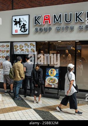 Kamukra Soup Noodle Restauarnt a Nakano Sun Mall Shotengai nel quartiere Nakano a Tokyo in Giappone Foto Stock