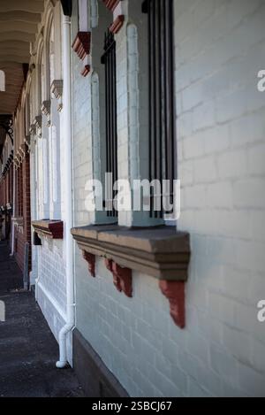Victorian Terrace Houses, Newcastle, Australia Foto Stock