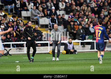 Barcellona, ESP. 2 febbraio 2025. FC BARCELONA VS DEPORTIVO ALAVES. 2 febbraio 2025 Raphina (11) del FC Barcelona durante la partita tra FC Barcelona e Deportivo Alaves corrispondente alla ventidue giorni di la Liga EA Sports allo Stadio Olimpico Lluis Companys di Montjuic a Barcellona, Spagna. Crediti: Rosdemora/Alamy Live News Foto Stock