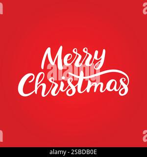 Buon Natale tipografia Vector elegante design scritto a mano per le feste Illustrazione Vettoriale