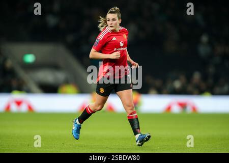 Ella Toone di Manchester United Women in azione durante la partita di Barclays Women's Super League Tottenham Hotspur's Women vs Manchester United Women al Tottenham Hotspur Stadium, 2 febbraio 2025 (foto di Izzy Poles/News Images) Foto Stock