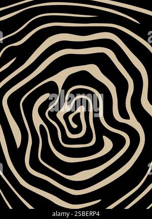 Schema astratto degli anelli ad albero sfondo, grafica poster Illustrazione Vettoriale