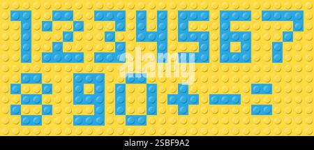 Design vivace e ispirato a numeri e simboli, perfetto per contesti educativi e divertenti. Illustrazione Vettoriale