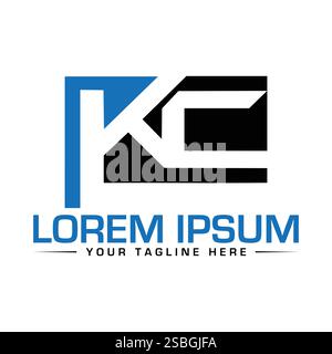 Design del logo KC Illustrazione Vettoriale