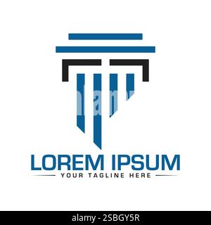 Design del logo Law, design esclusivo e professionale del logo Law Illustrazione Vettoriale