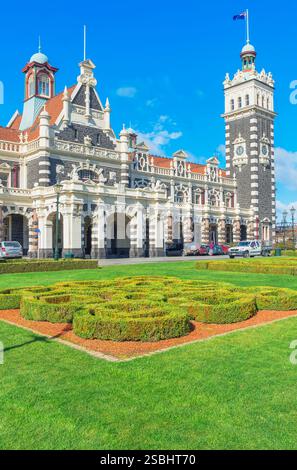 Dunedin Railway Station, Dunedin, Otago Region, South Island, nuova Zelanda Foto Stock