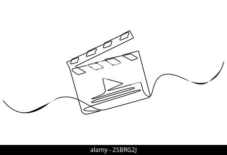 Nota musicale illustrazione a linee continue, acuti continui a una riga e note Illustrazione Vettoriale