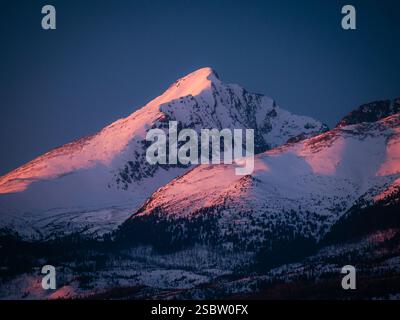 Snow Mountain Krivan al tramonto Foto Stock