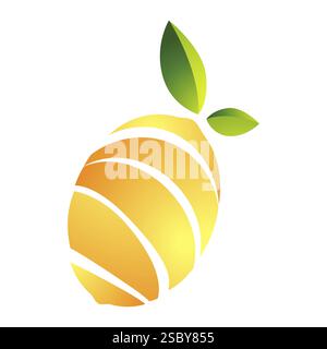 Immagine del limone giallo tagliata su fette diverse Foto Stock