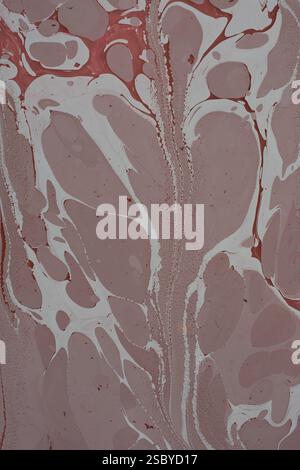 Texture marmoglio Ebru con motivi floreali Foto Stock