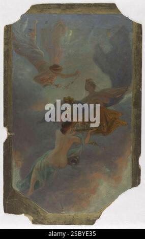 Henry Marius Camille Bouvet - Esquisse pour la mairie d'Asnières , la Ville d'Asnières et la Senna Foto Stock