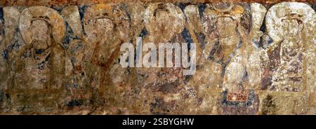Hephthalite sponsorizza a Bamiyan (soffitto del Buddha di 38 metri). Foto Stock