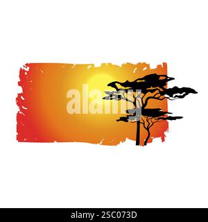 Sequoia al tramonto (tema Africa) Foto Stock